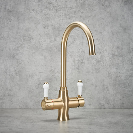 Unfinished Brass Finish | Traditional 3 in 1 Instant Boiling Tap |